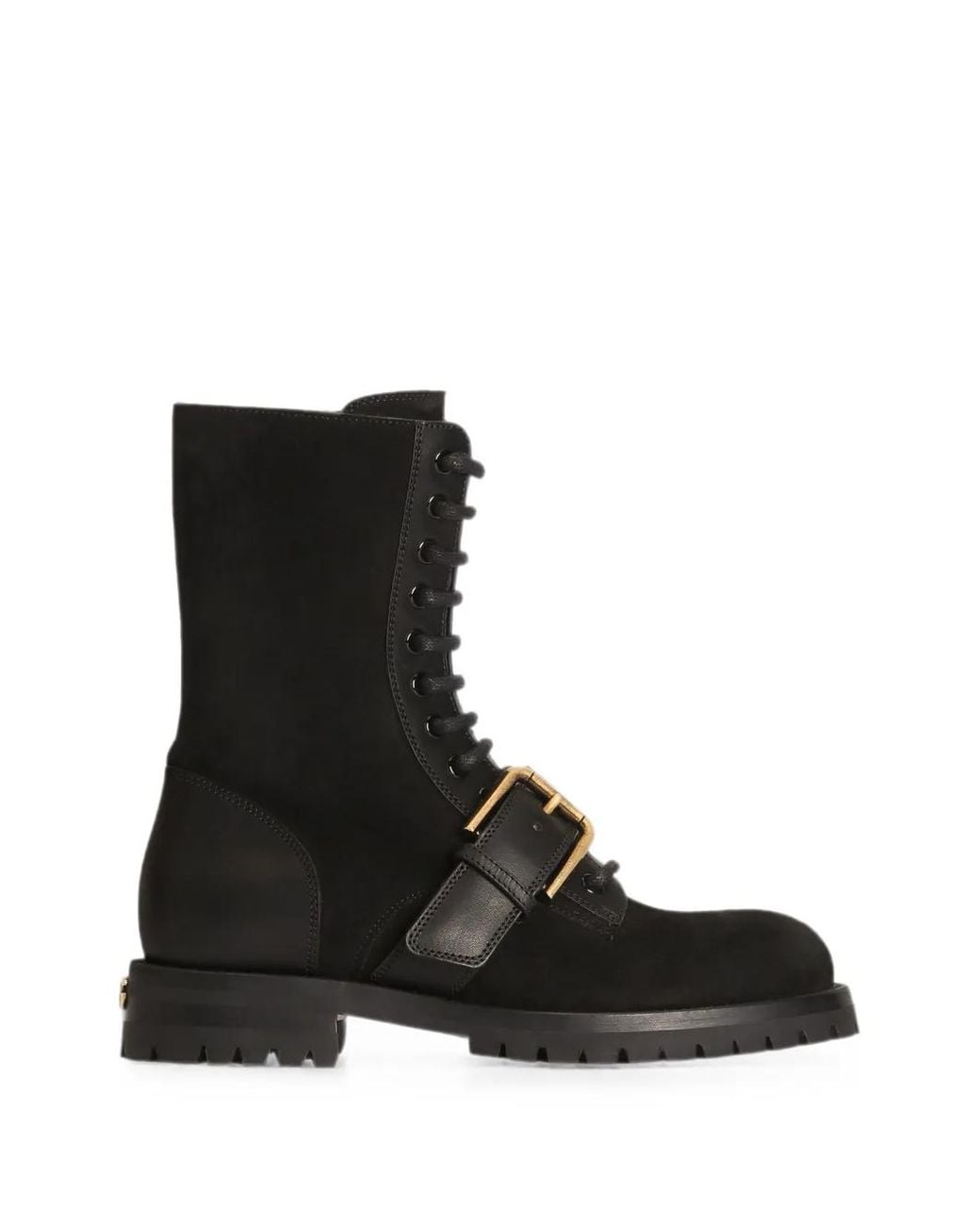 Dolce & Gabbana Black Suede Ankle Boots