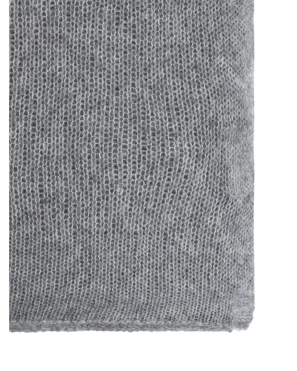 Lisa Yang Gray Ribbed Scarf