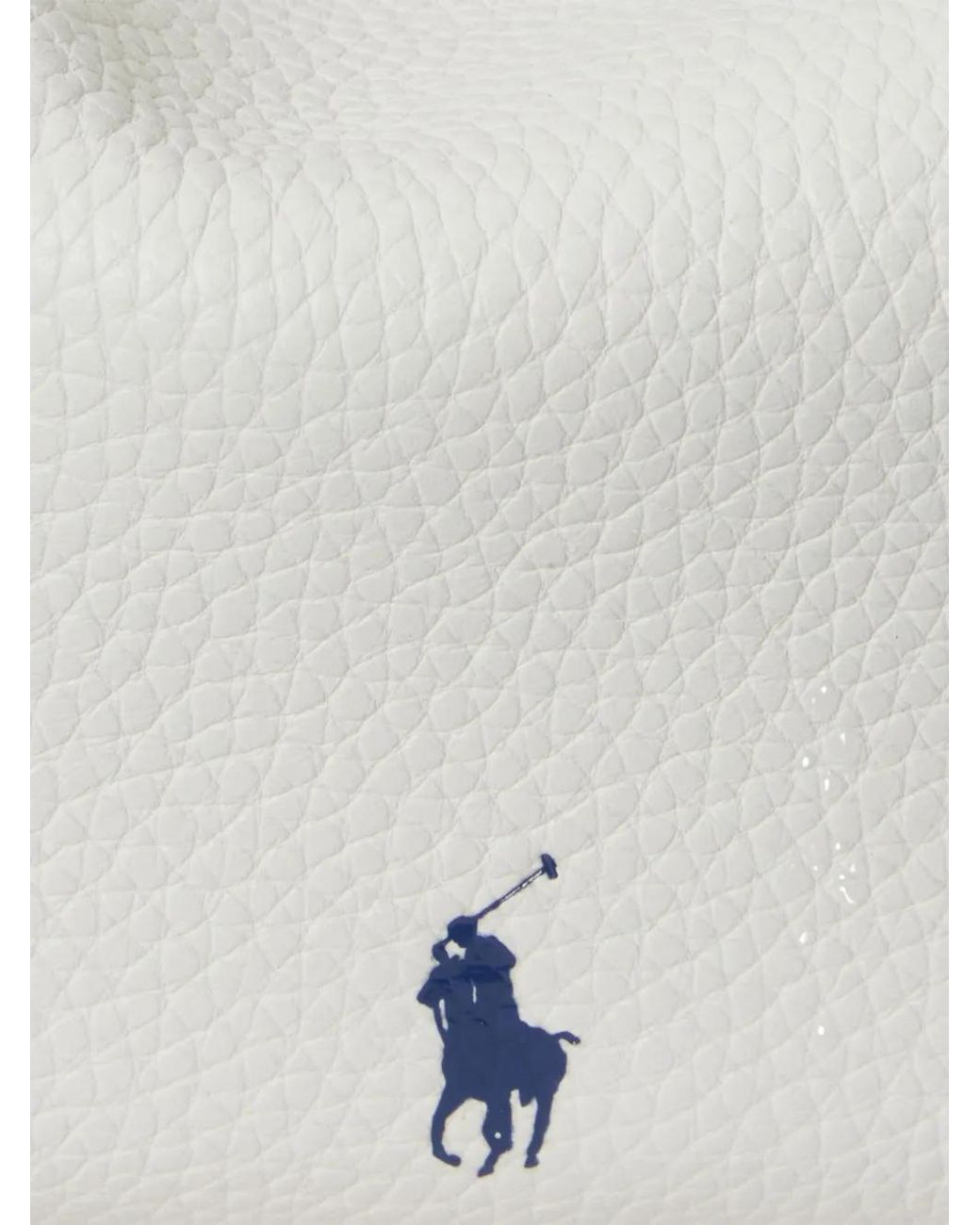 Polo Ralph Lauren White Pony Play Leather Shoulder Bag