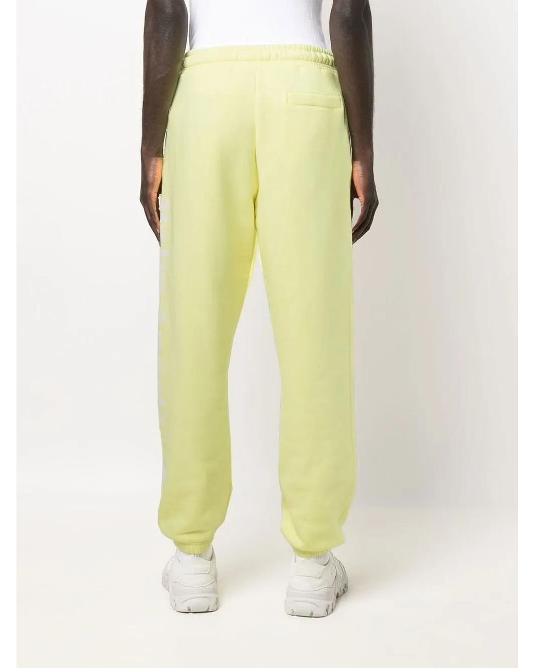 Palm Angels Yellow Logo-Print Track Pants for men