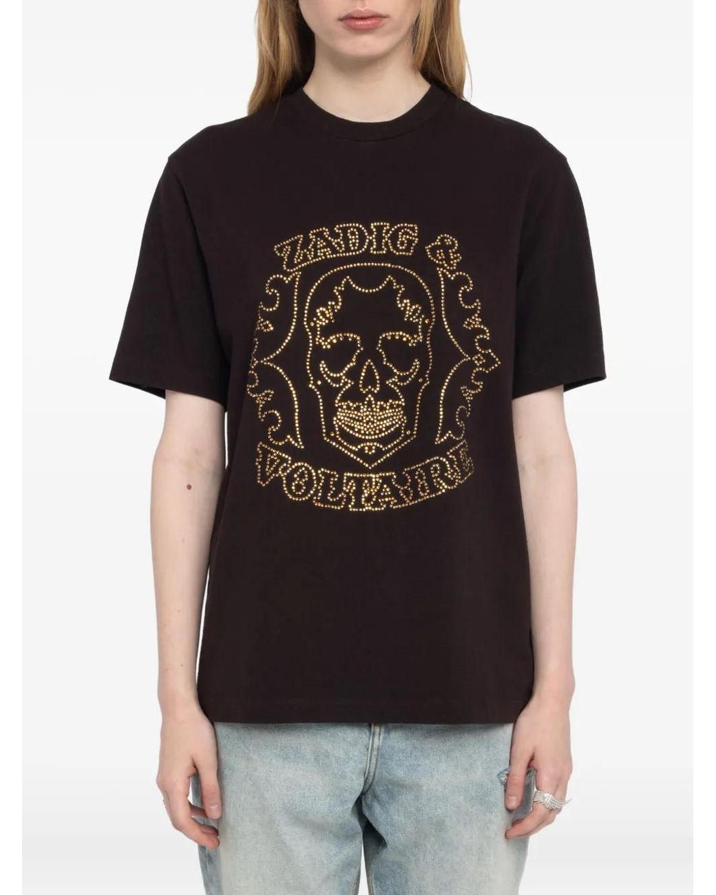 Zadig & Voltaire Black Graphic-Print T-Shirt