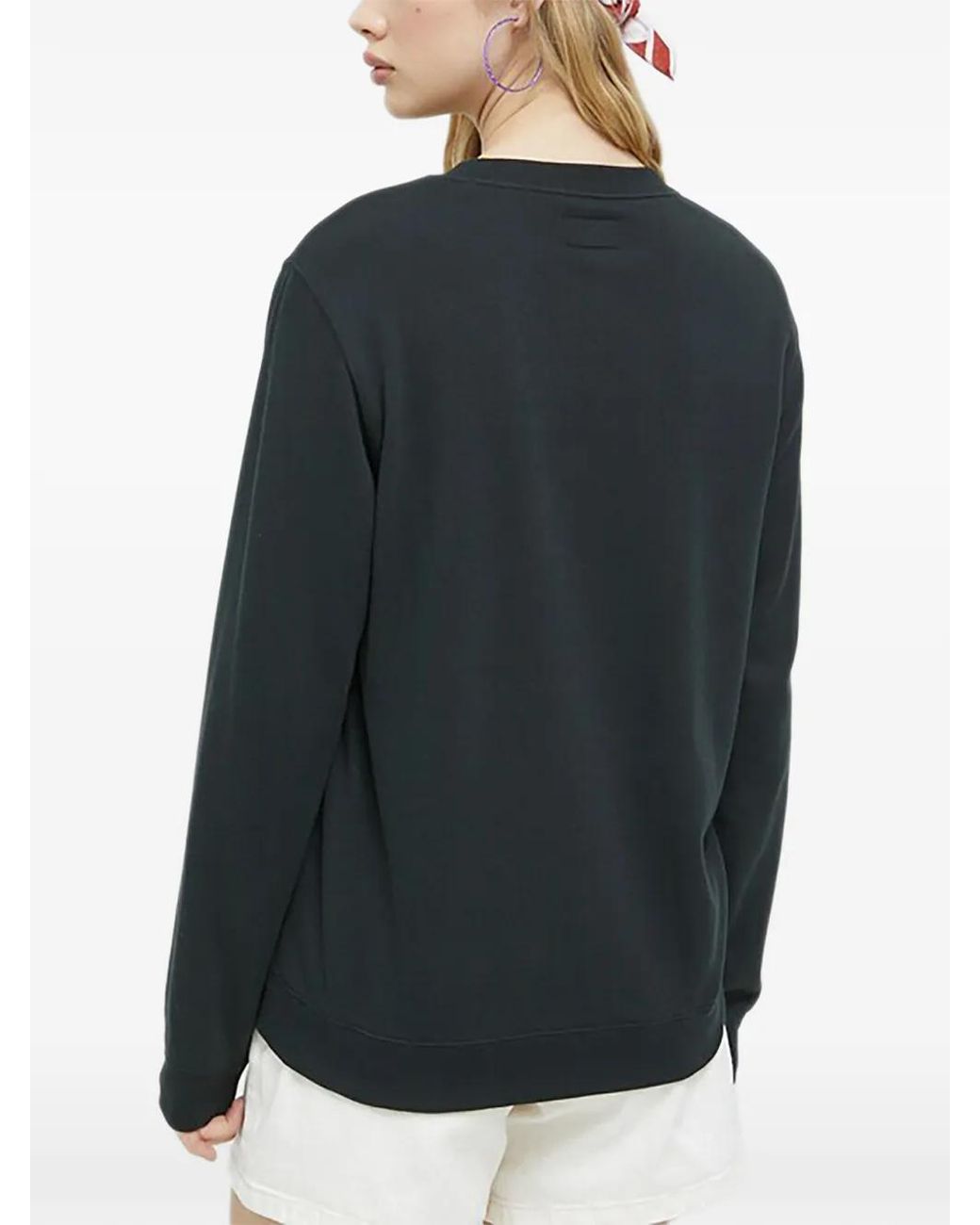 Converse Black Go-To Logo-Detail Crew-Neck Sweatshirt