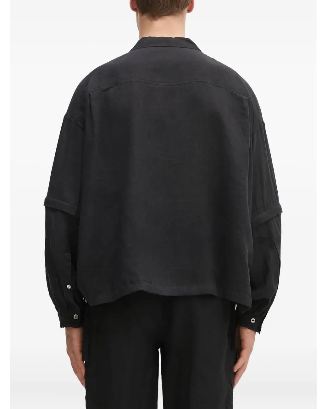 Undercover Black Double-Pocket Button Shirt for men