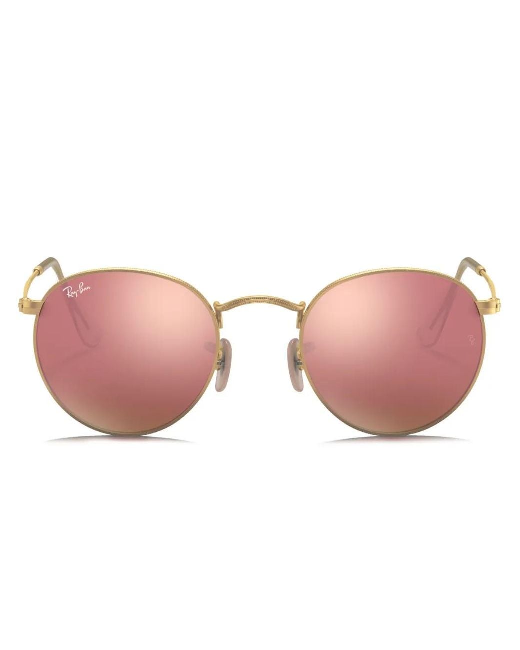 Ray-Ban Pink Round Flash Lenses Sunglasses