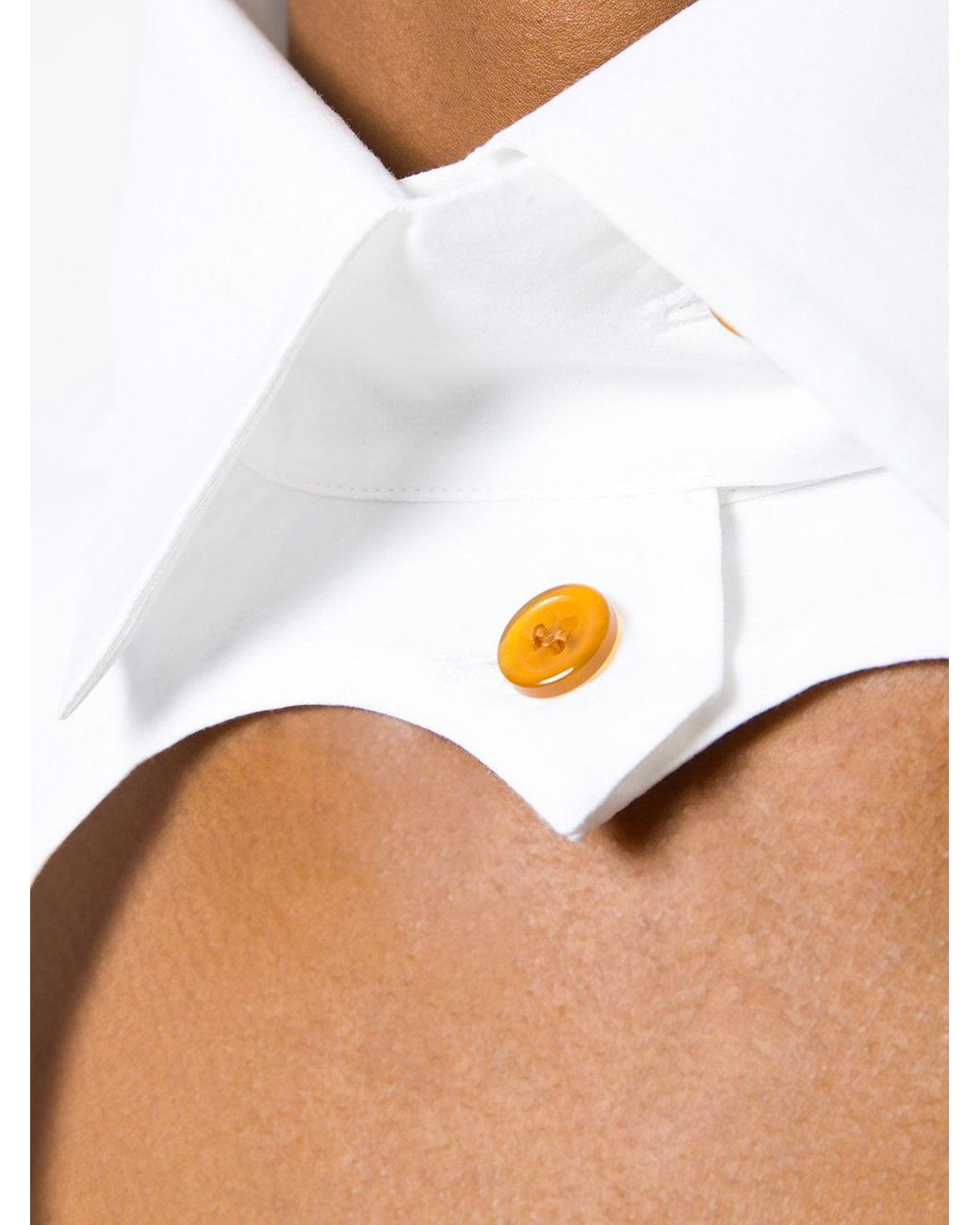 Vivienne Westwood Cutout Heart Shirt in White | Lyst