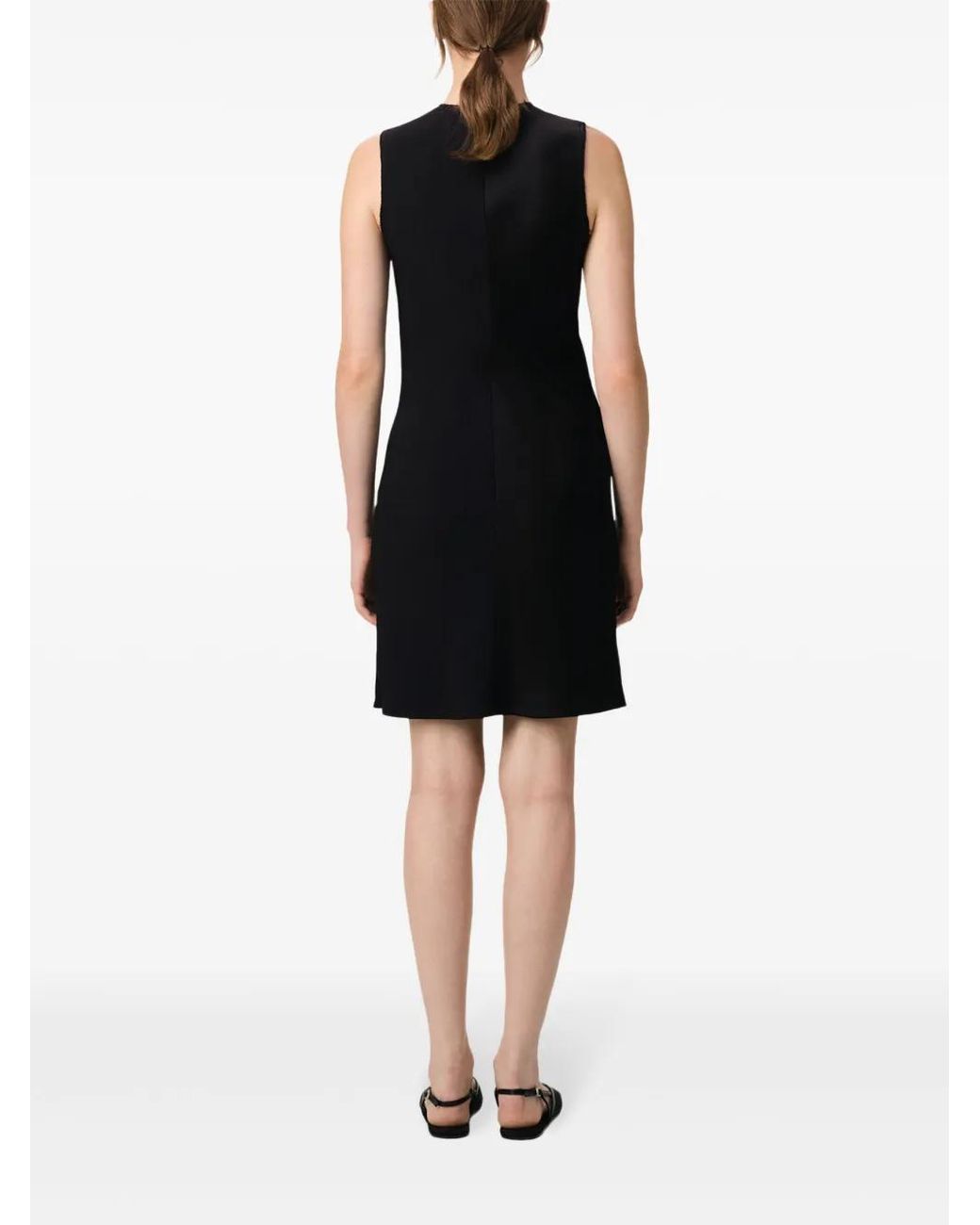 AMI Mouwloze Jurk in het Black
