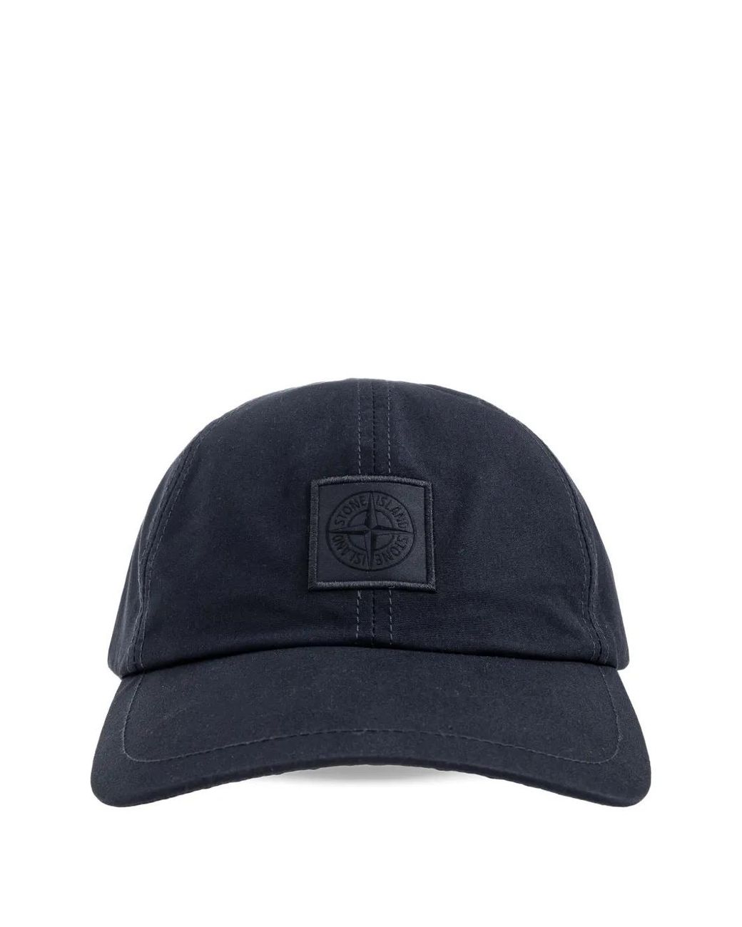 Stone Island Blue Logo-Patch Baseball Cap for men