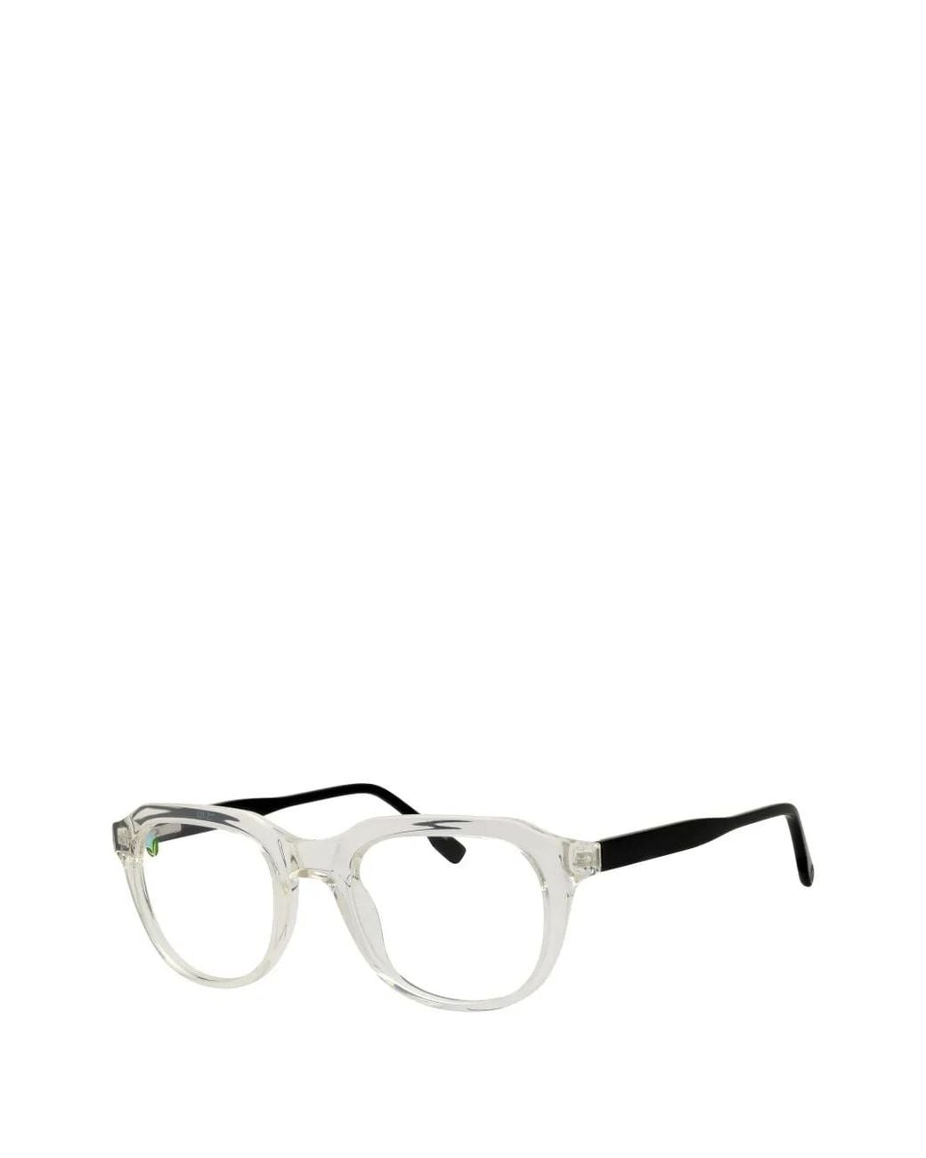 MCALLISTER White Round-Frame Glasses