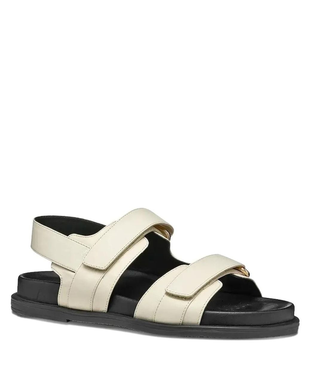 Geox Black Touch-Strap Flat Sandals