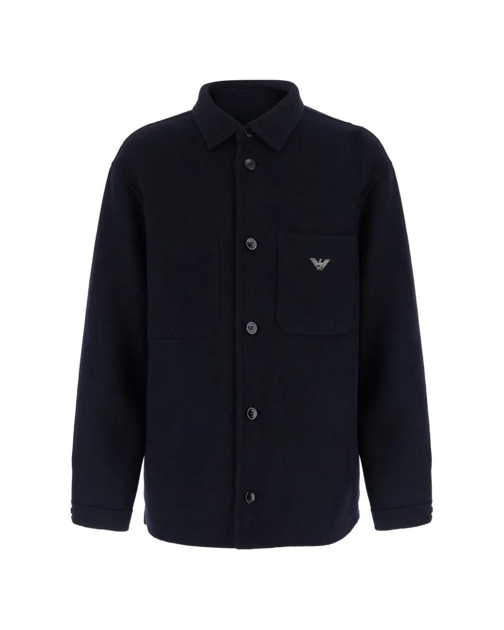 Emporio Armani Blue Logo-Plaque Jacket for men