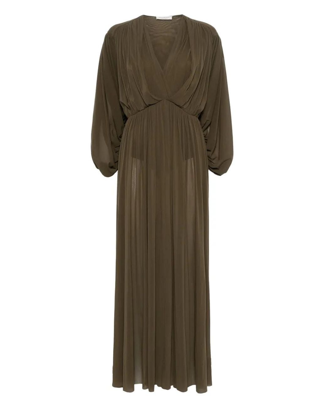 Philosophy Di Lorenzo Serafini Green V-Neck Maxi Dress