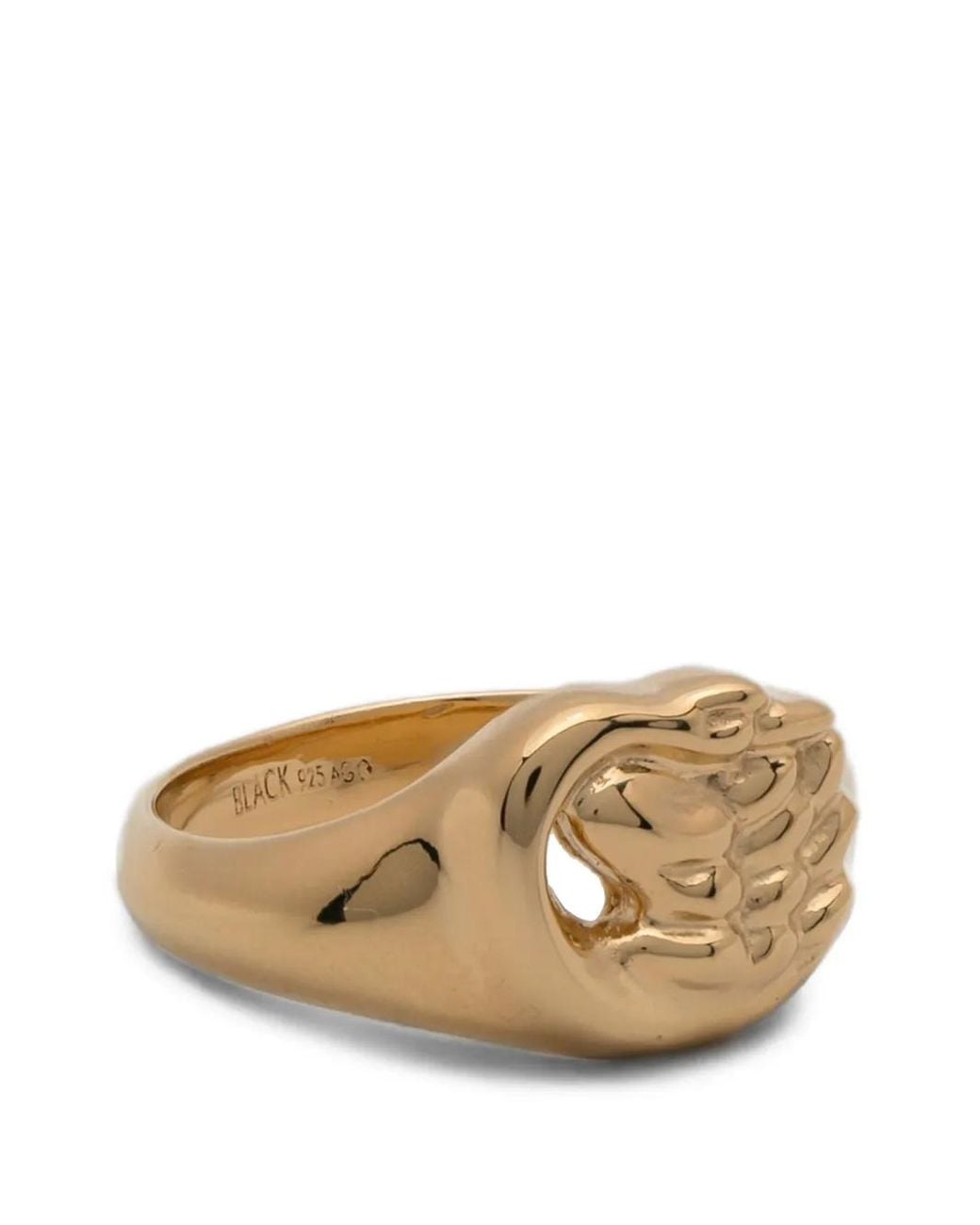 Maria Black Natural Swan Mini Signet Ring