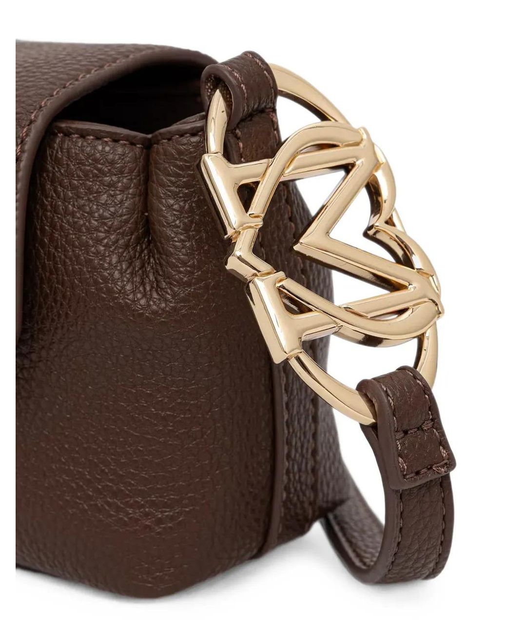 Love Moschino Brown Logo-Lettering Cross Body Bag