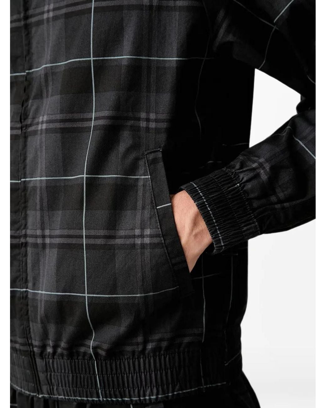 PUMA Black T7 Relaxed Tartan Track Jacket for men