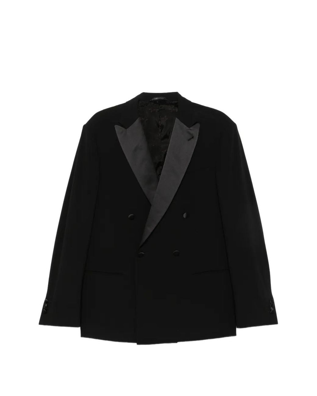 Giorgio Armani Black Double-Breasted Blazer for men