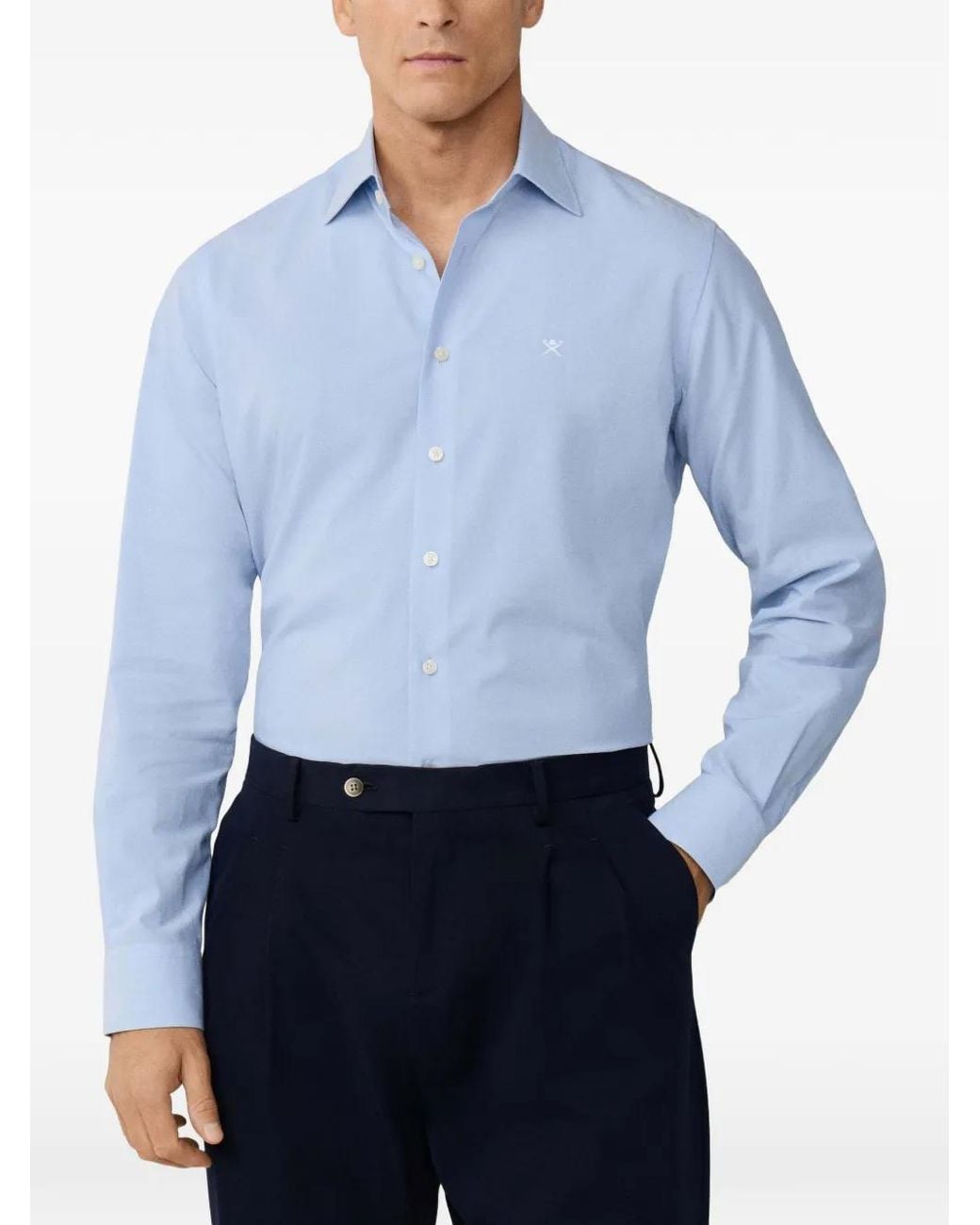 Hackett Blue Cutaway-Collar Shirt for men