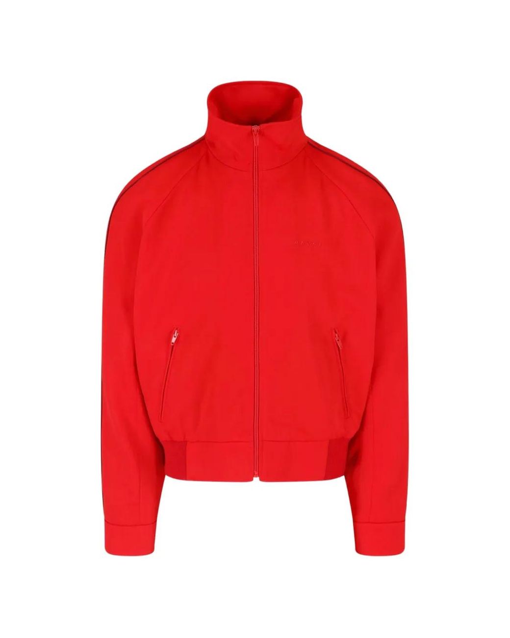 Marni Red Contrast-Piping Zip-Up Jacket for men