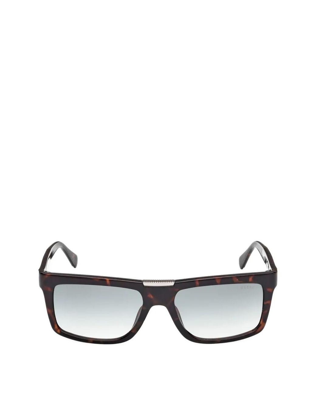Guess Brown Tortoiseshell-Effect Rectangle-Frame Sunglasses for men