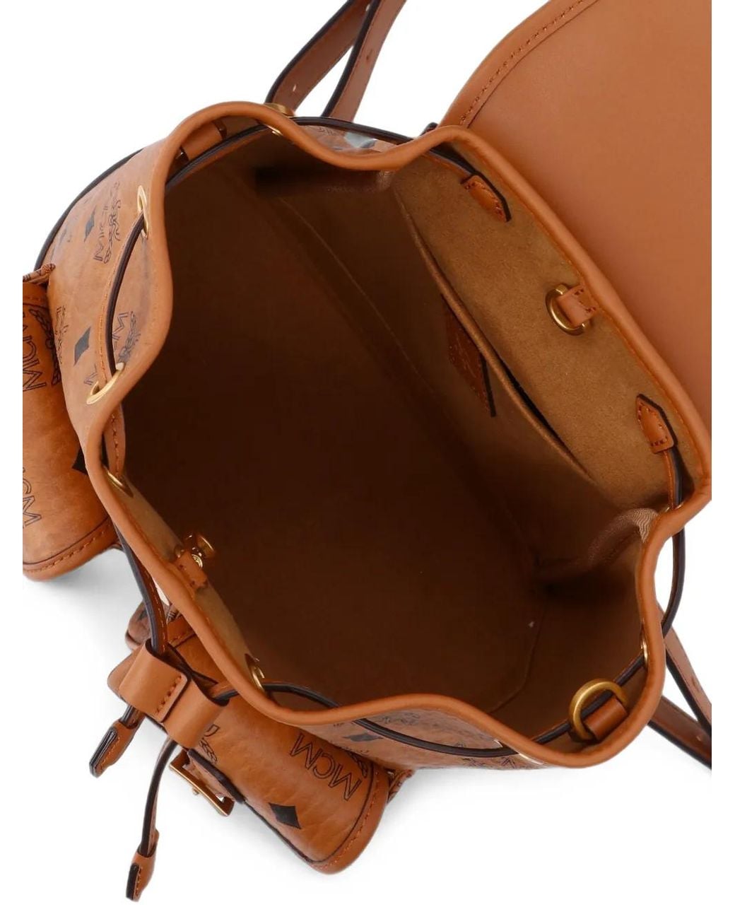 MCM Brown Mini Aren Backpack