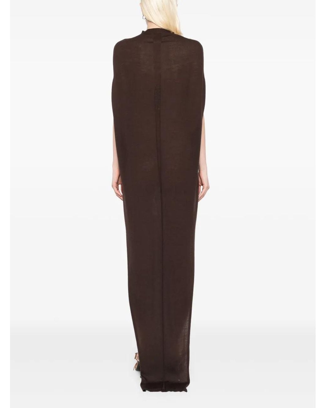 Rick Owens Brown Sleeveless Dress