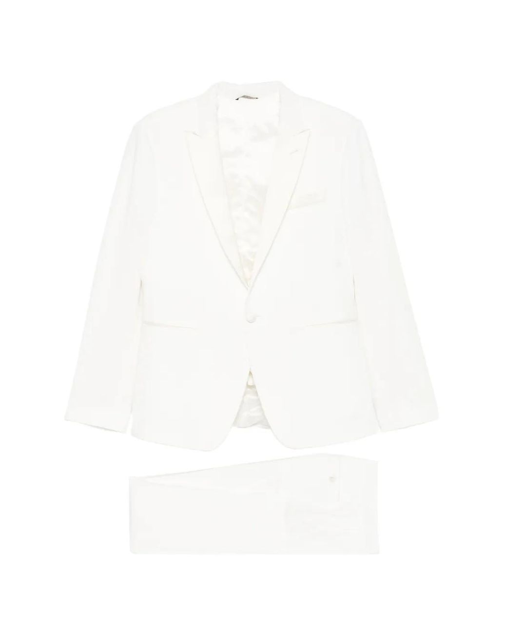 Reveres 1949 White Single-Breasted Suit for men