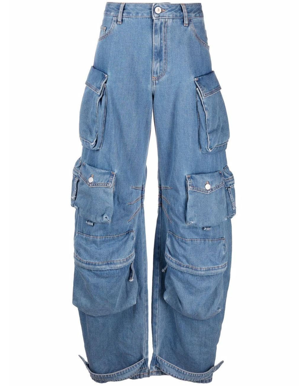 The Attico Fern カーゴジーンズ ブルー | Lyst