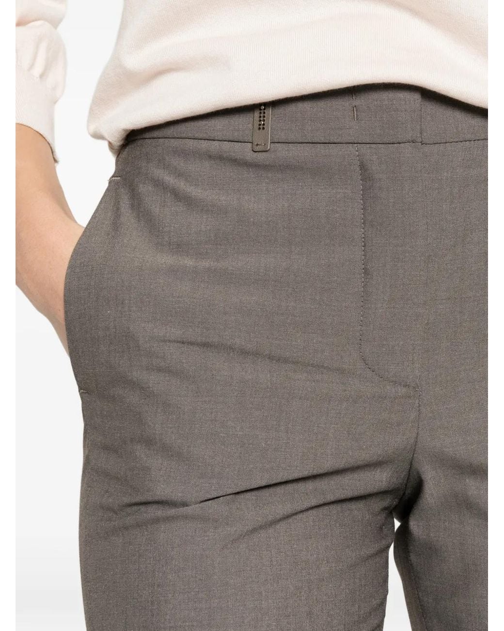 Peserico Gray Cuffed Trousers