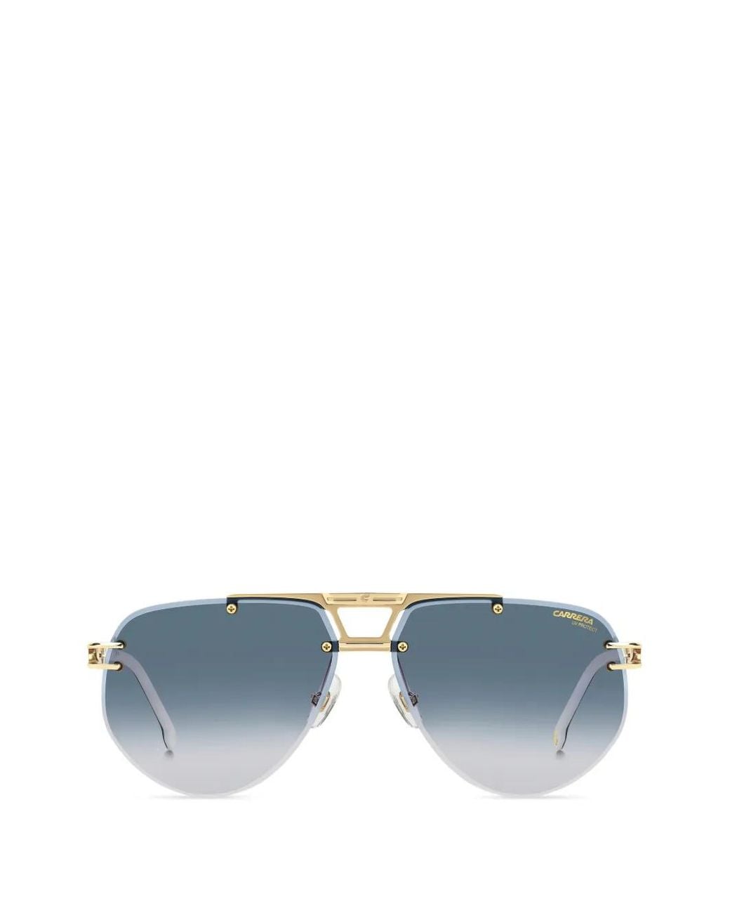 Carrera Blue Rimless Pilot Sunglasses for men