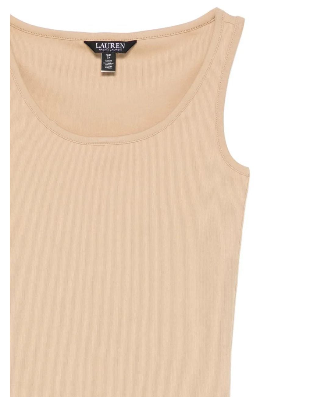 Ralph Lauren Natural Sleeveless Tank Top