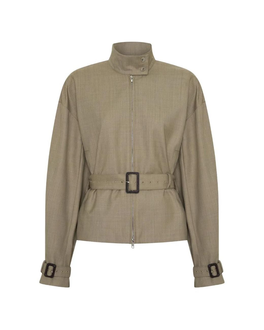 Anna Quan Natural Zaha Belted Bomber Jacket