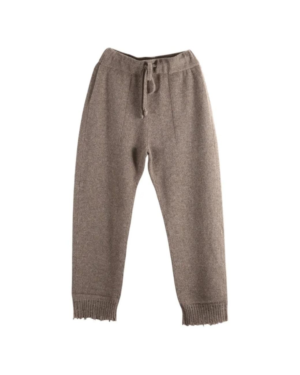 Uma Wang Gray Drawstring-Waistband Track Pants