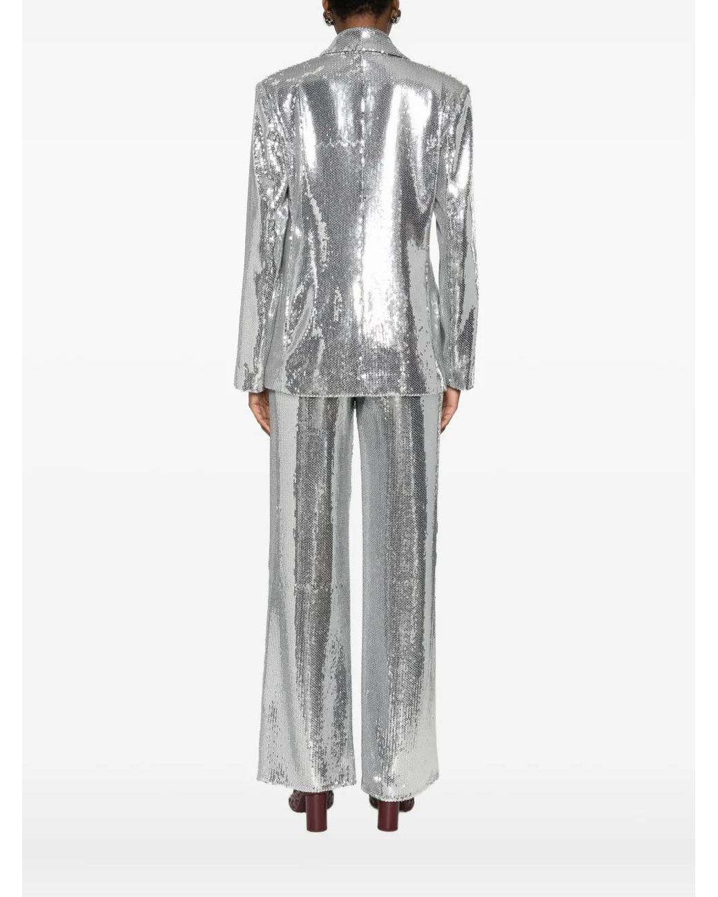Patrizia Pepe Gray Sequinned Blazer