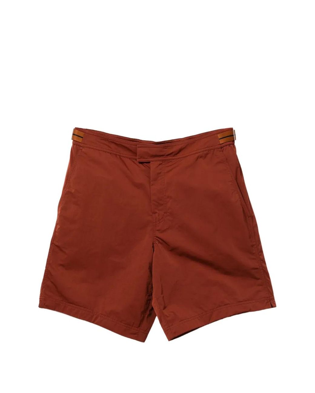 Zegna Red Buckle-Fastening Swim Shorts for men