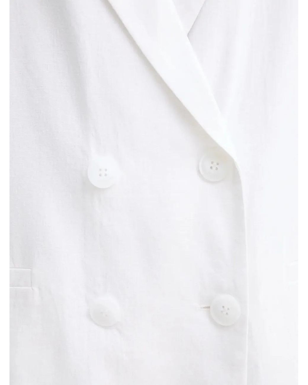 Gestuz White Double-Breasted Blazer