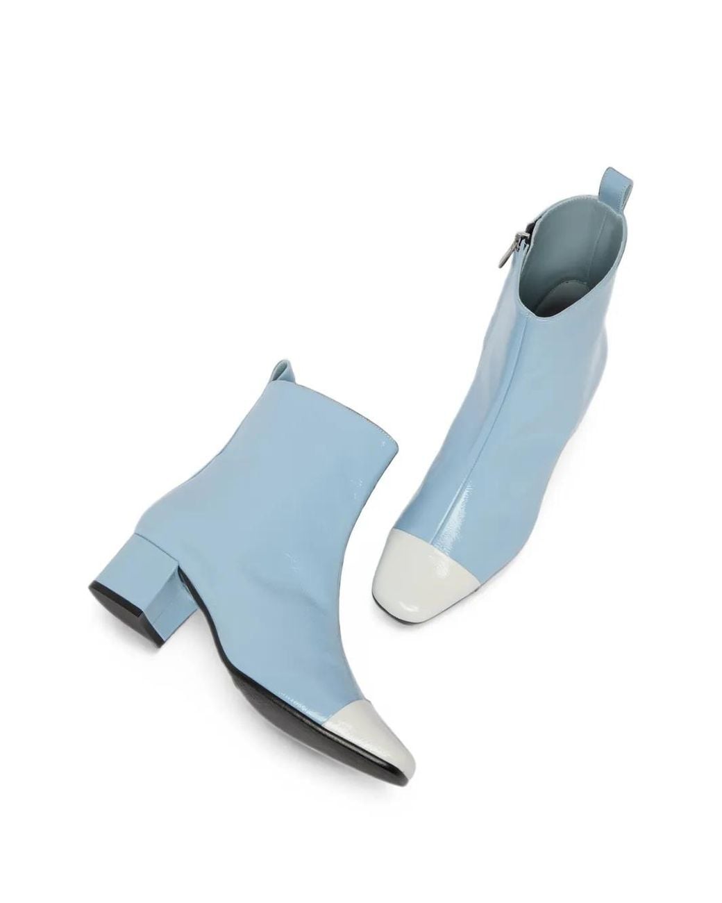 CAREL PARIS Blue Bottines Esther En Cuir Verni