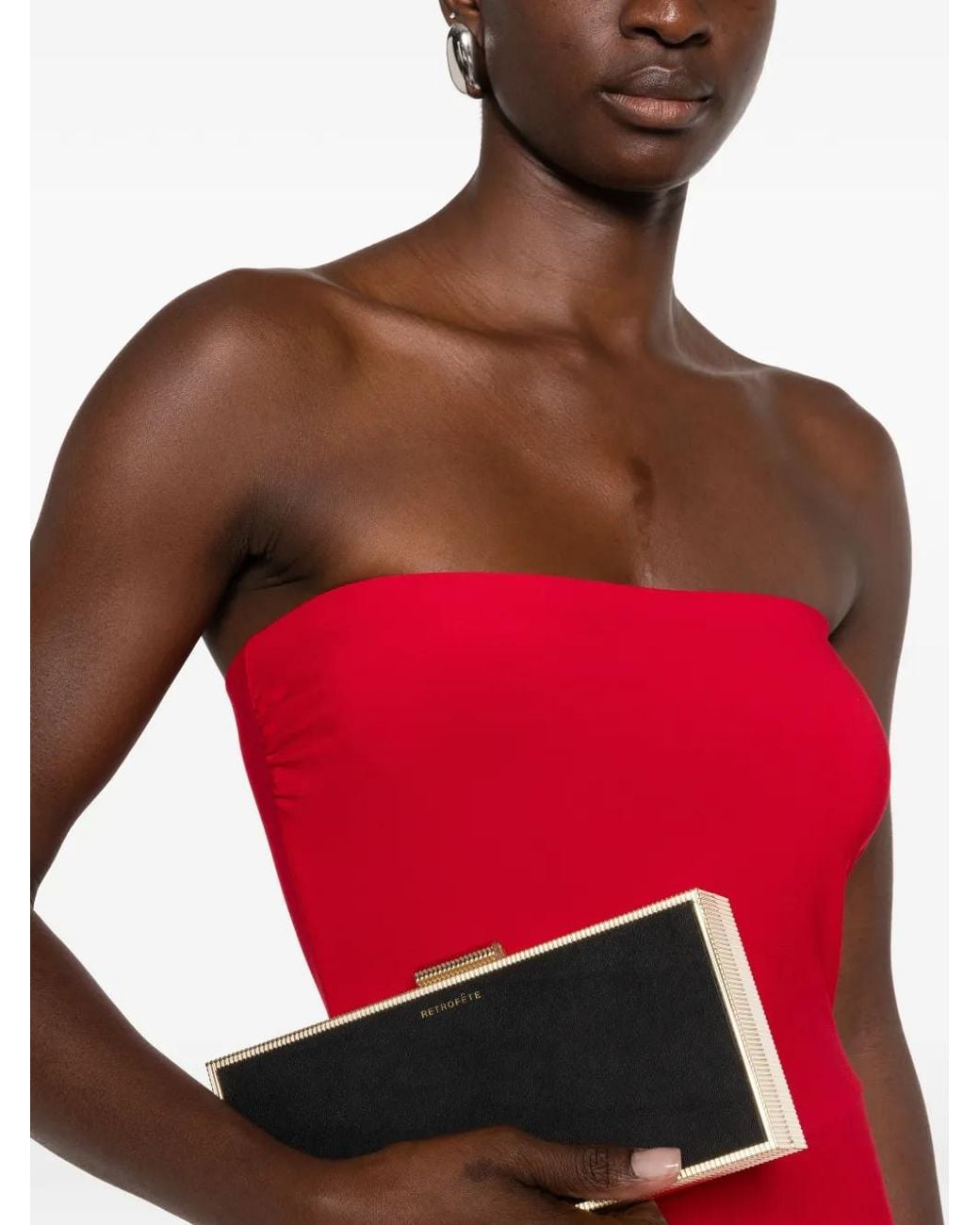 Norma Kamali Red Strapless Maxi Dress
