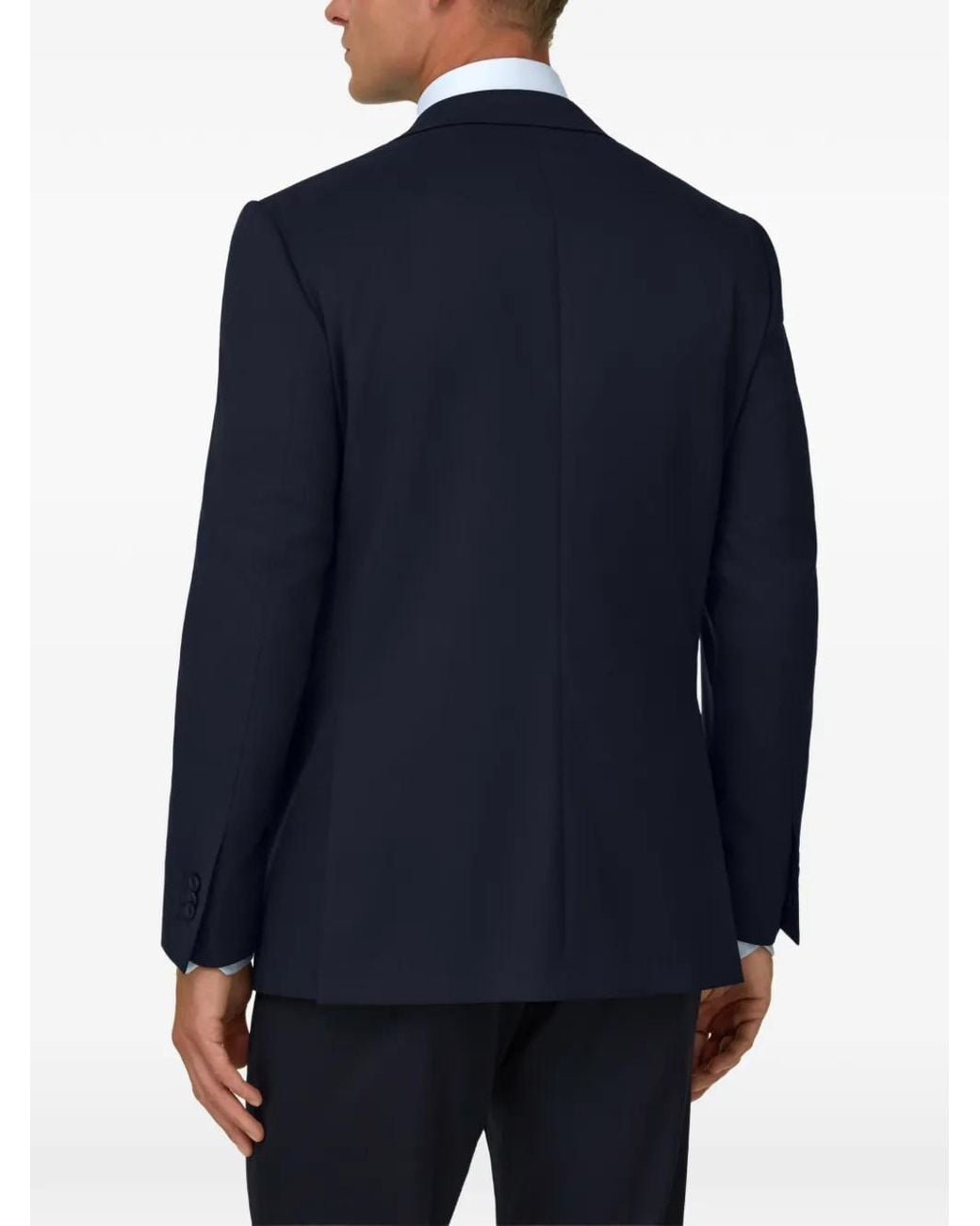 Boggi Blue Stretch Wool Blazer for men