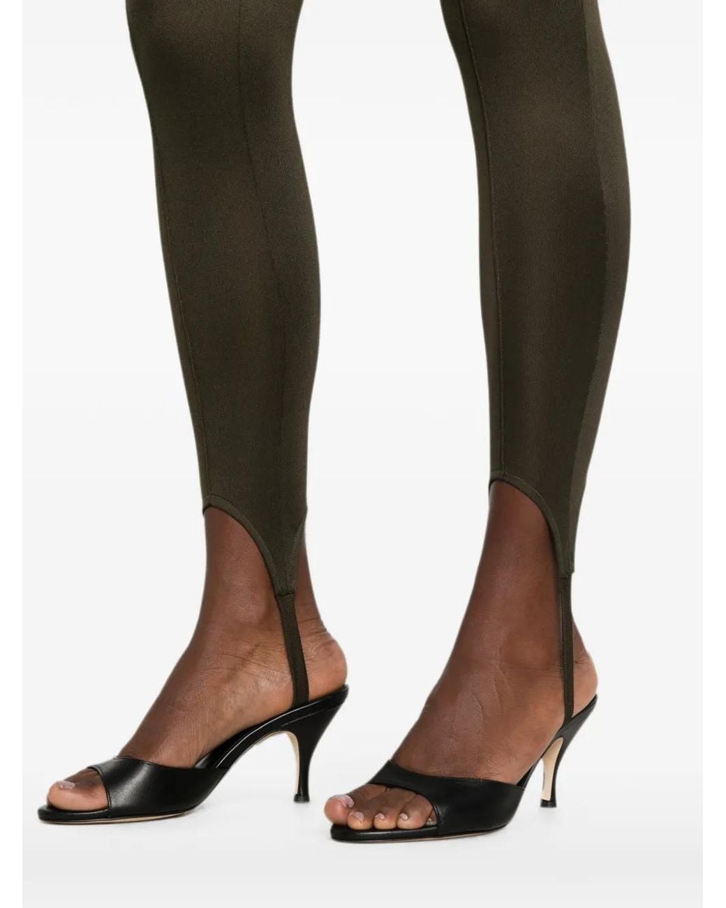 Frankie Shop Green Caserta Stirrup-Cuff Leggings