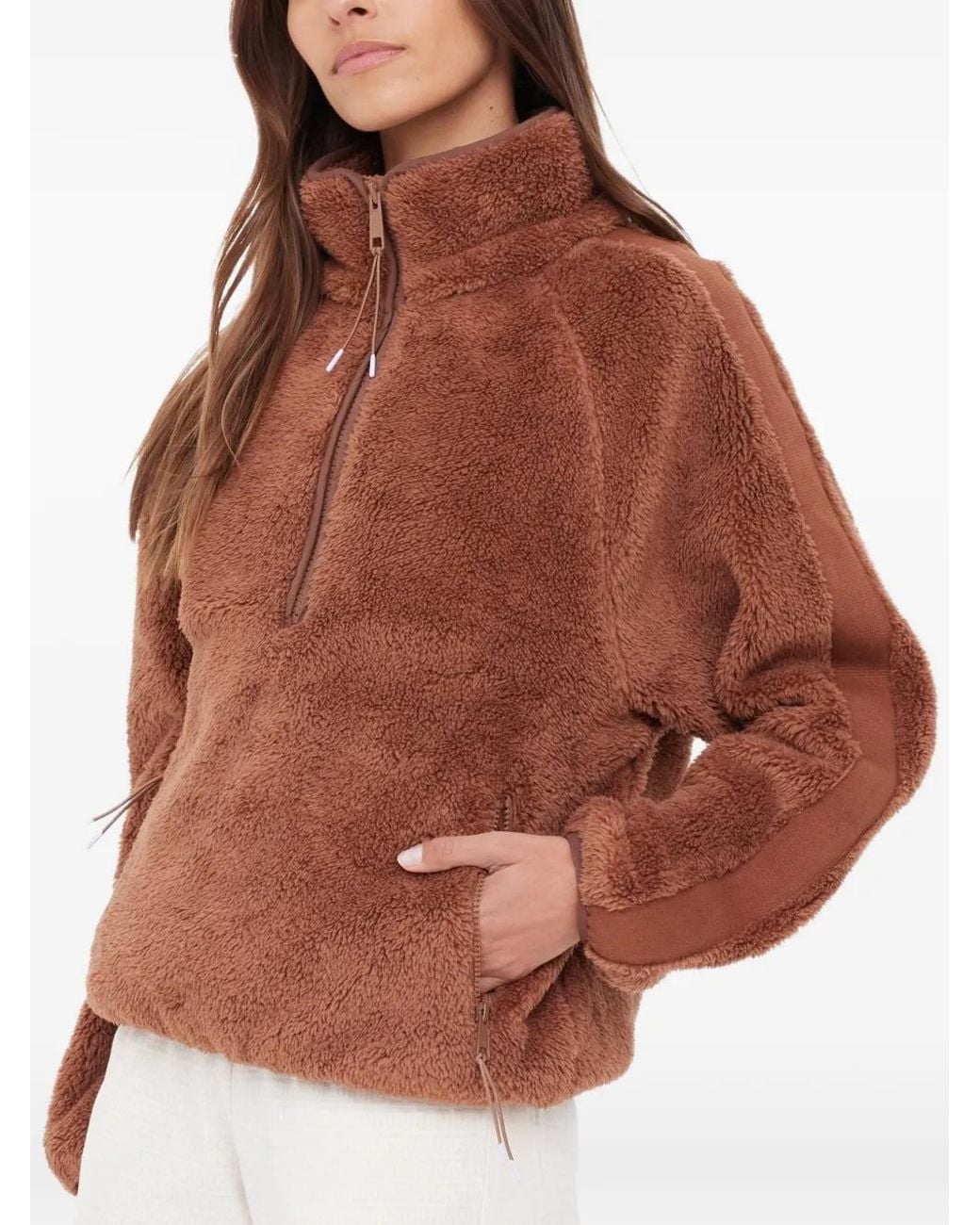 The Upside Brown Harlow Fleece Half-Zip Sweatshirt