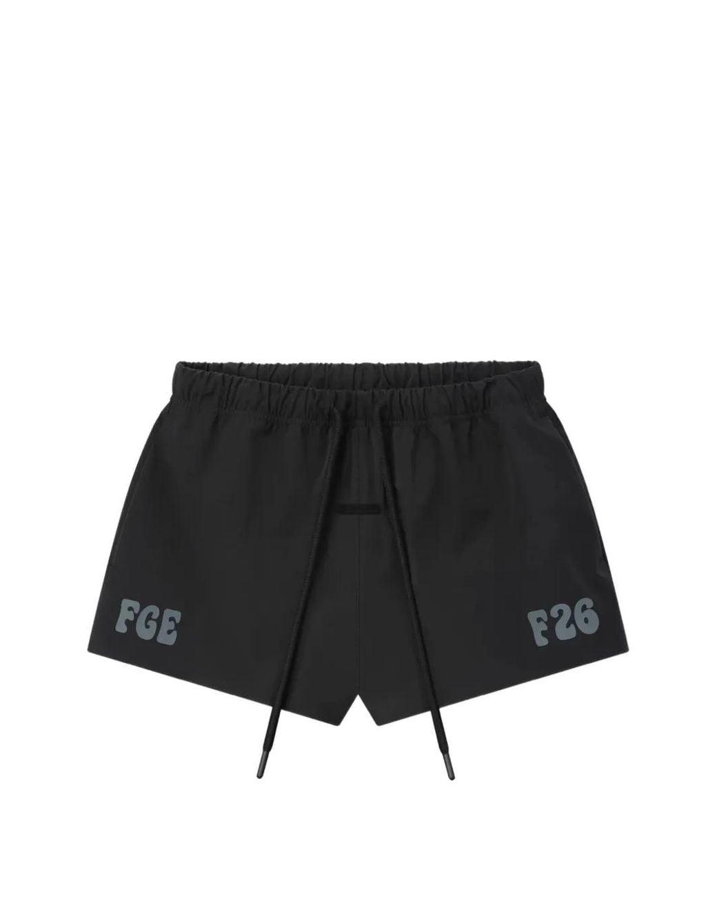 Fear Of God Black Logo-Print Drawstring Shorts