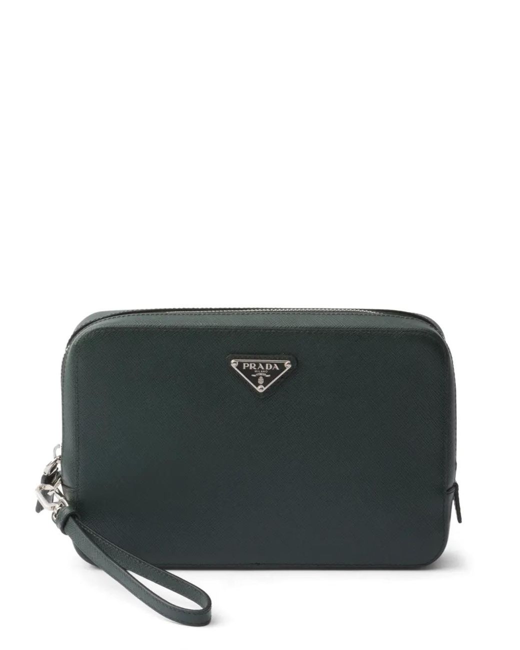Prada Black Saffiano Leather Clutch Bag for men