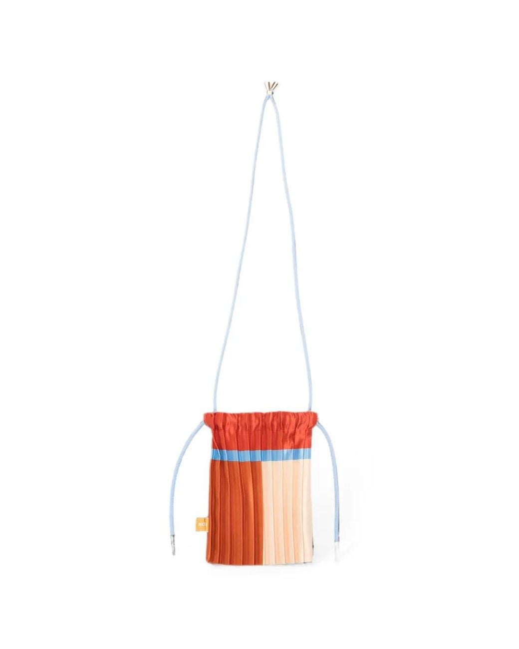 MULTITUDES BAGS White Pleated Drawstring Shoulder Bag
