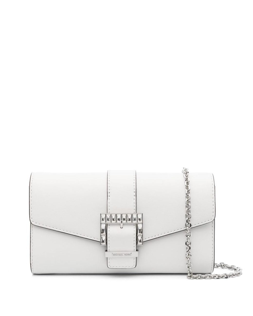 MICHAEL Michael Kors Penelope Clutch Bag in White | Lyst
