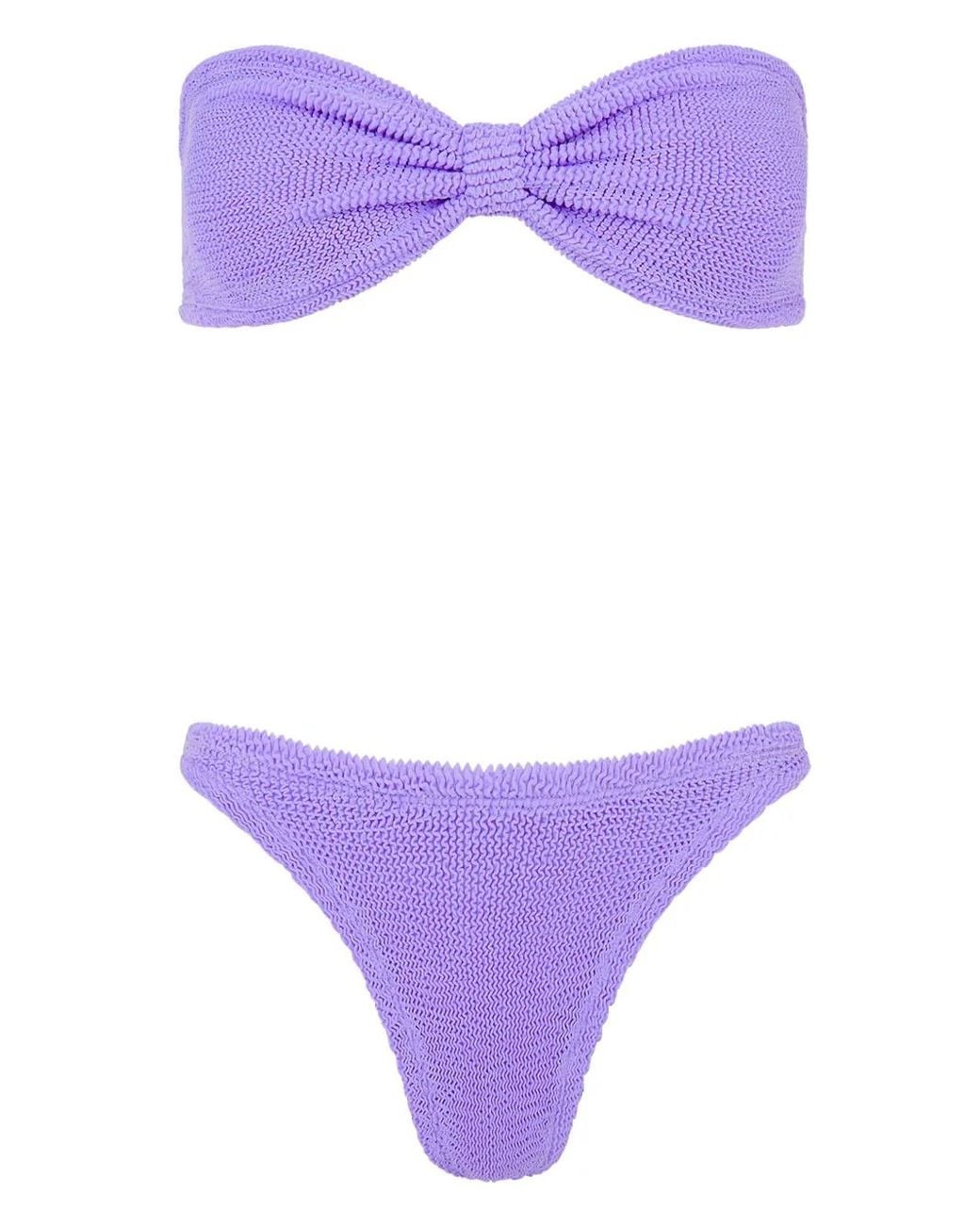 Hunza G Purple Jean Bandeau Bikini - Women's - Nylon/spandex/elastane