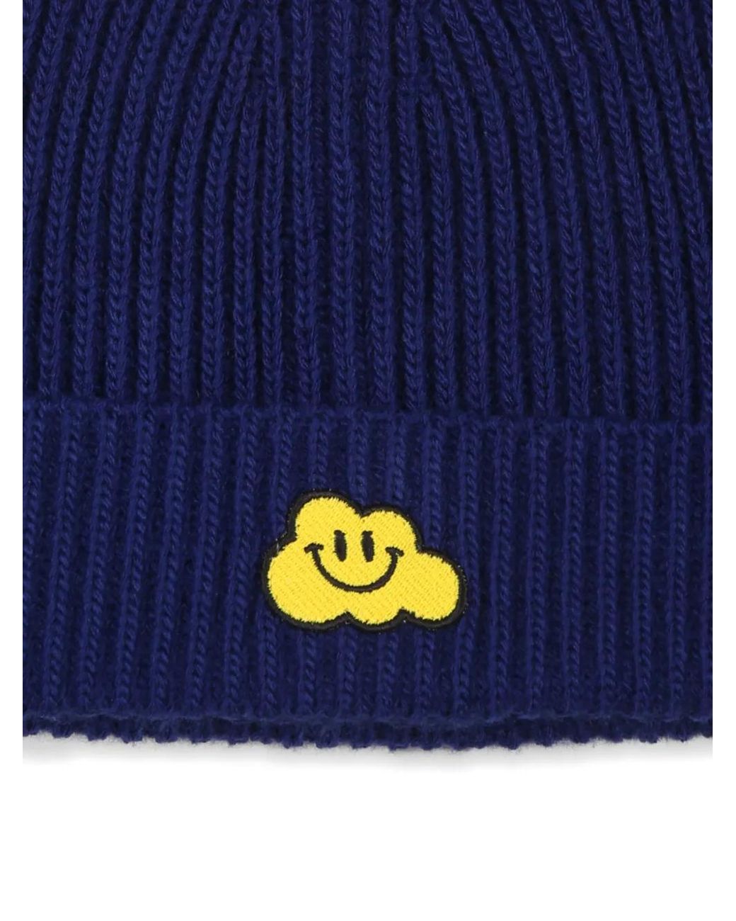 Ghayme Blue Cloud-Appliqué Beanie for men