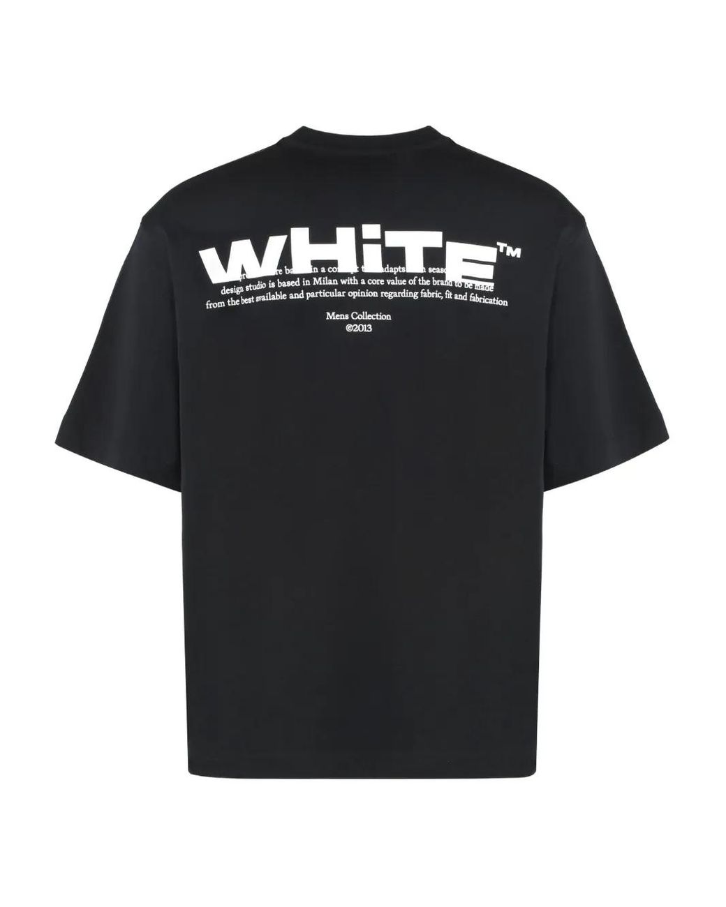 Off-White c/o Virgil Abloh Logo-Print T-Shirt in Black for Men | Lyst
