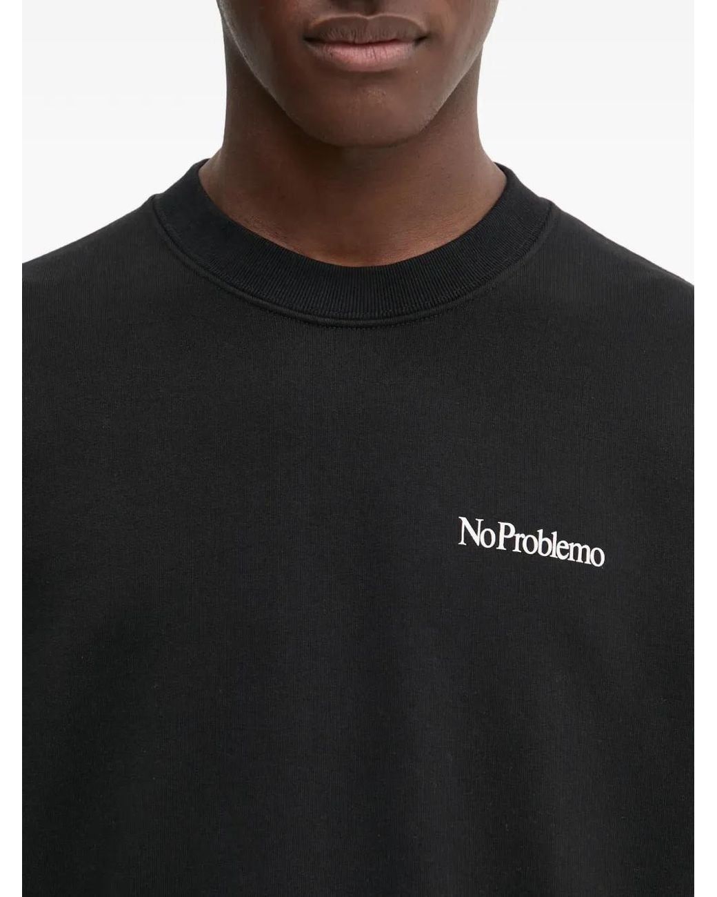 Aries Black No Problemo Crew-Neck Sweatshirt