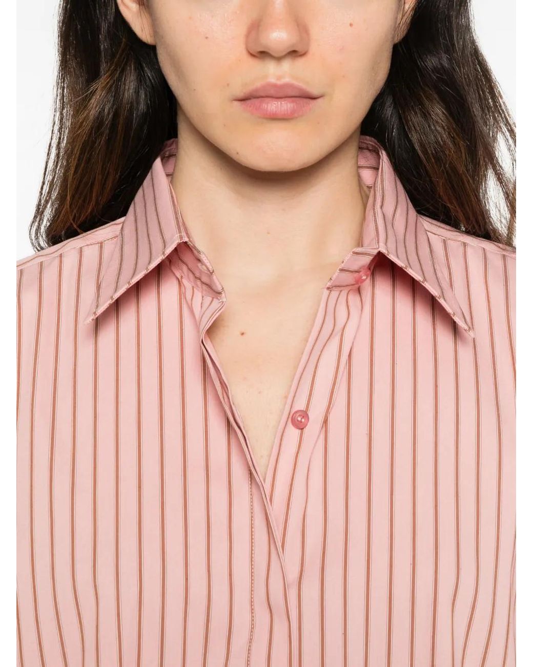 Camisa A Rayas Verticales MARSĒM de color Pink