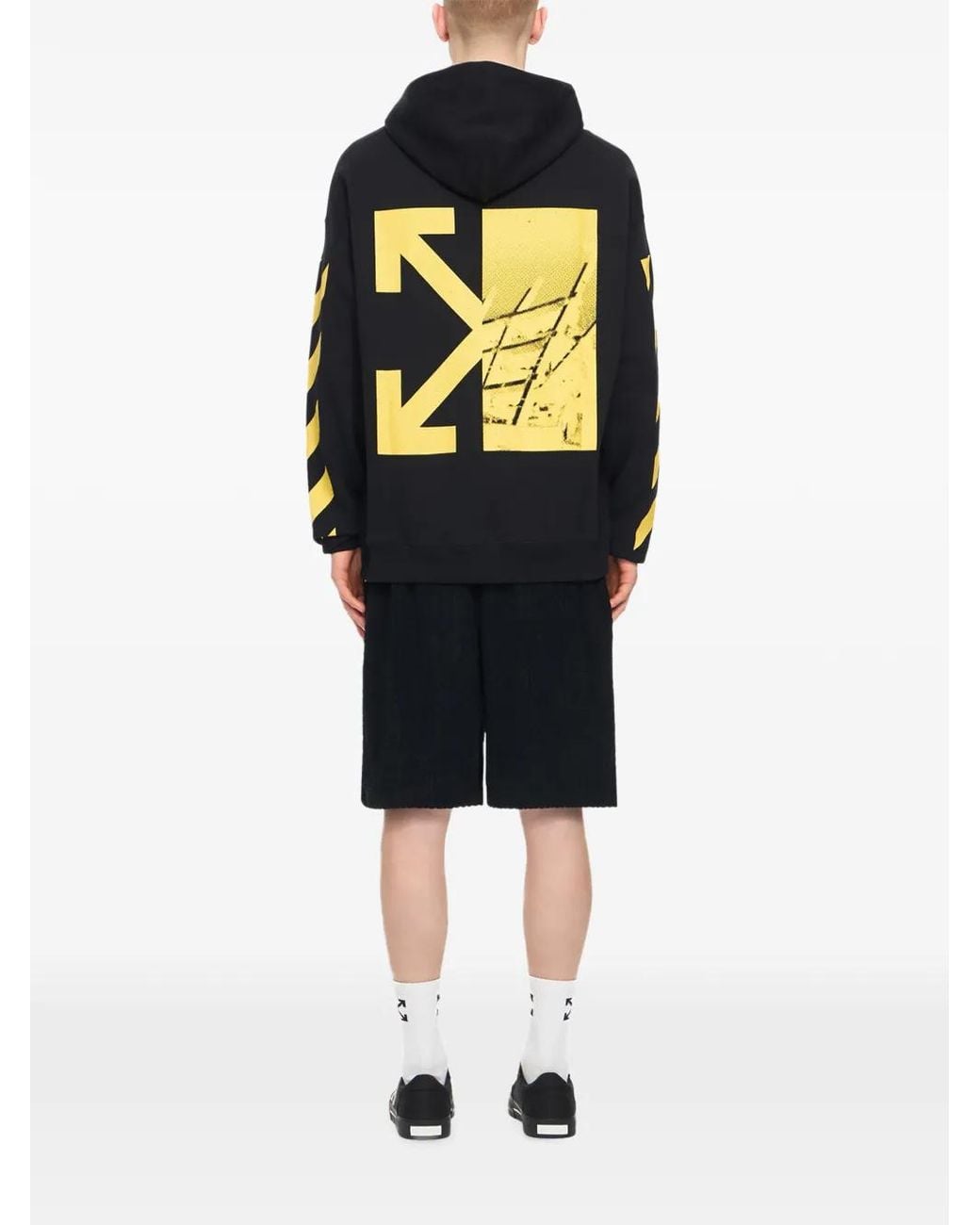 Off-White c/o Virgil Abloh Black Printed Hoodie for men