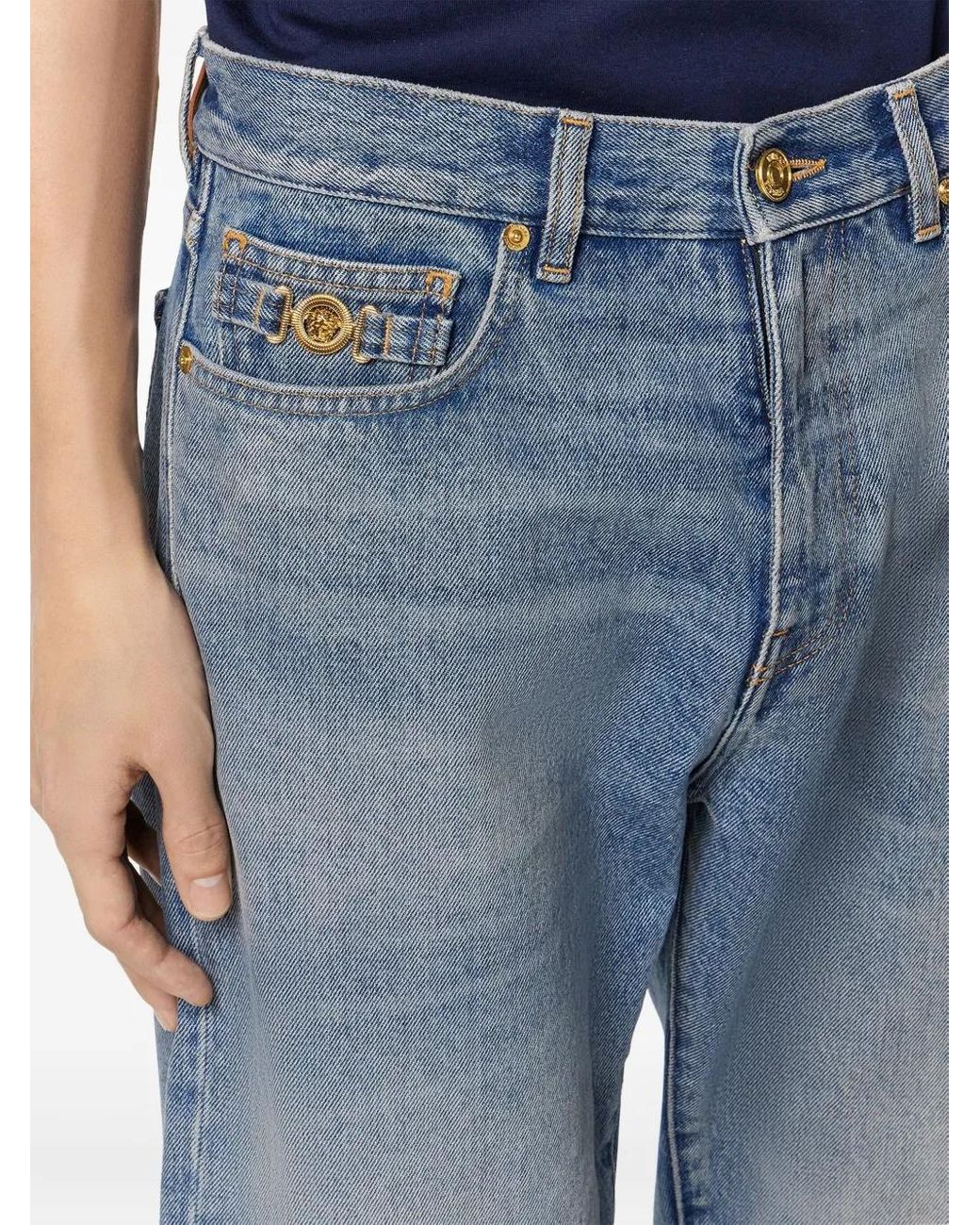 Versace Blue Medusa Biggie Jeans for men